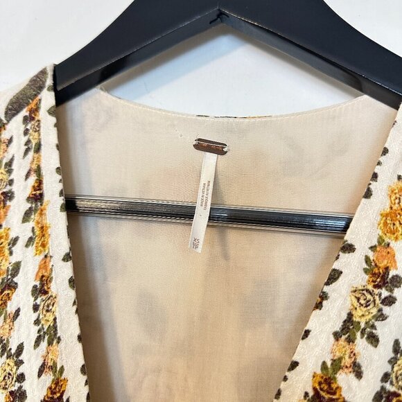 FREE PEOPLE Rows Of Roses Maxi Dress in Ivory Combo Size X-Small - Picture 6 of 15